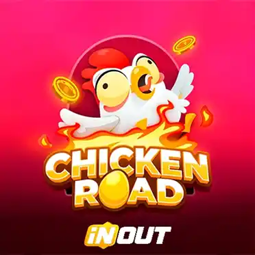 The Chicken Road slot game featuring cartoon chickens by inOut